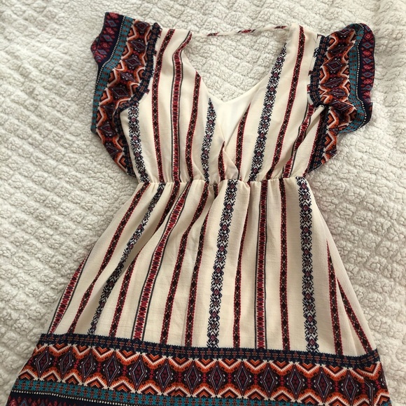 Patterned mini dress - Picture 2 of 2